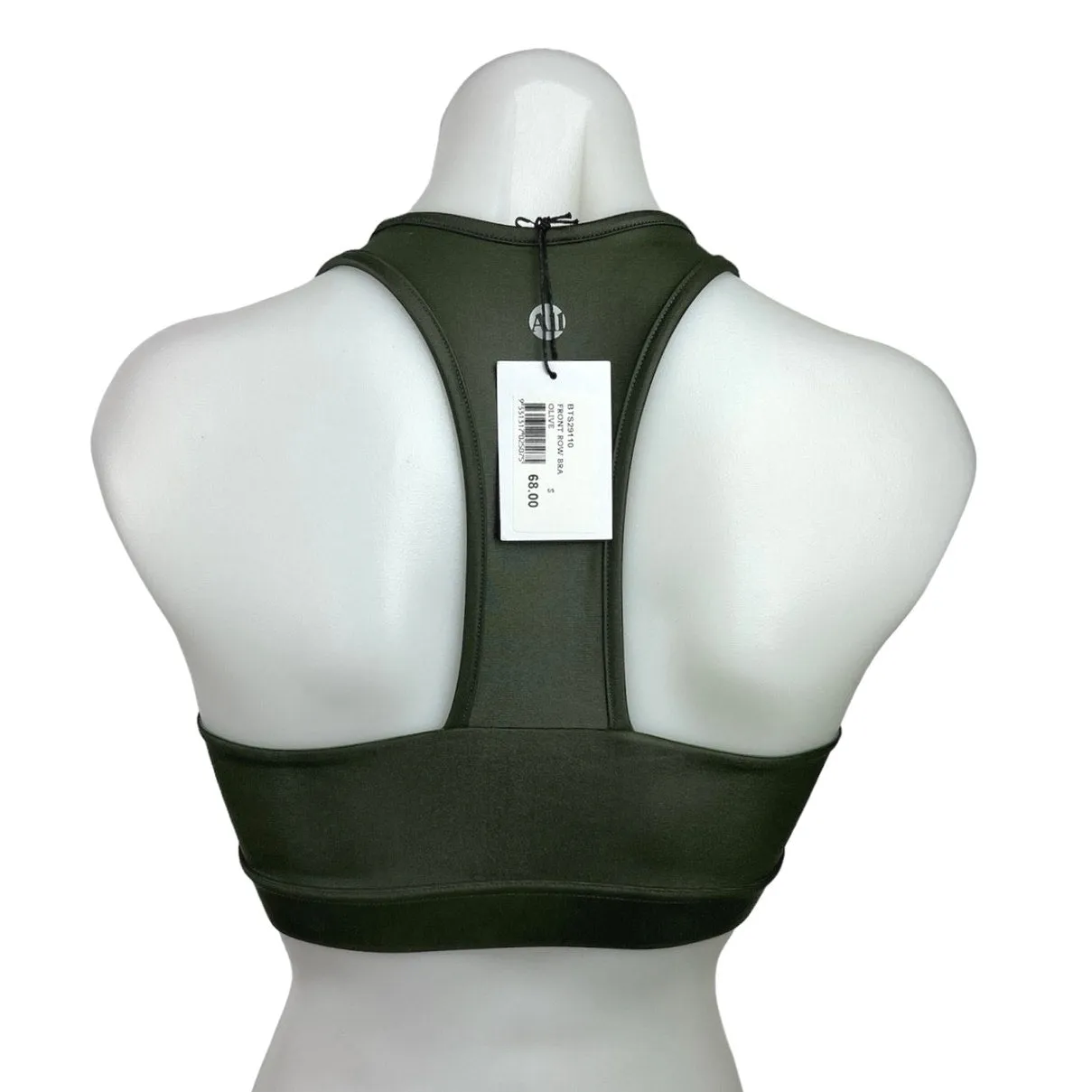 All Access x Bandier NWT Green Scoop Neck Racerback Front Row Sports Bra Size S