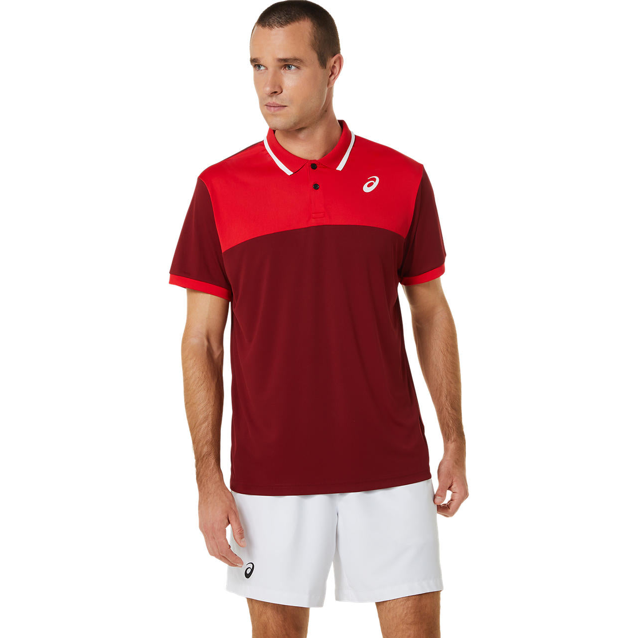 Asics Poloshirt Court Heren Rot