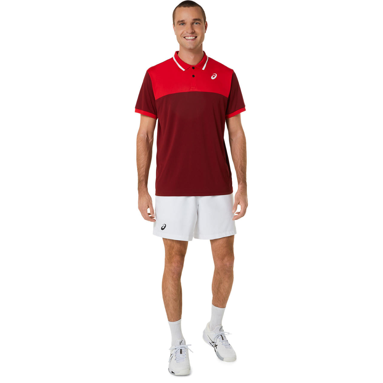 Asics Poloshirt Court Heren Rot