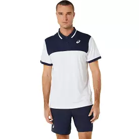 Asics Poloshirt Court Heren Wit Blauw