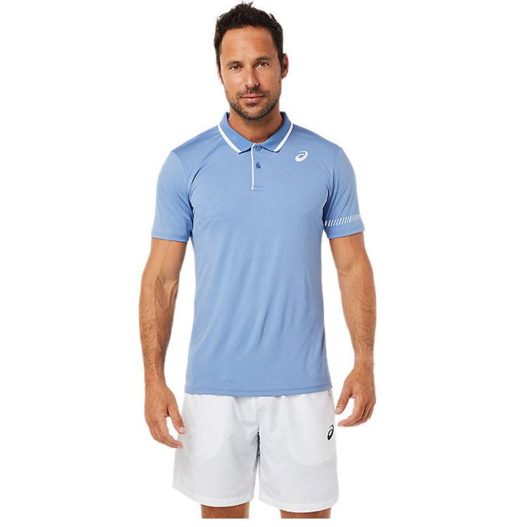 Asics Poloshirt Court M Heren Blauw