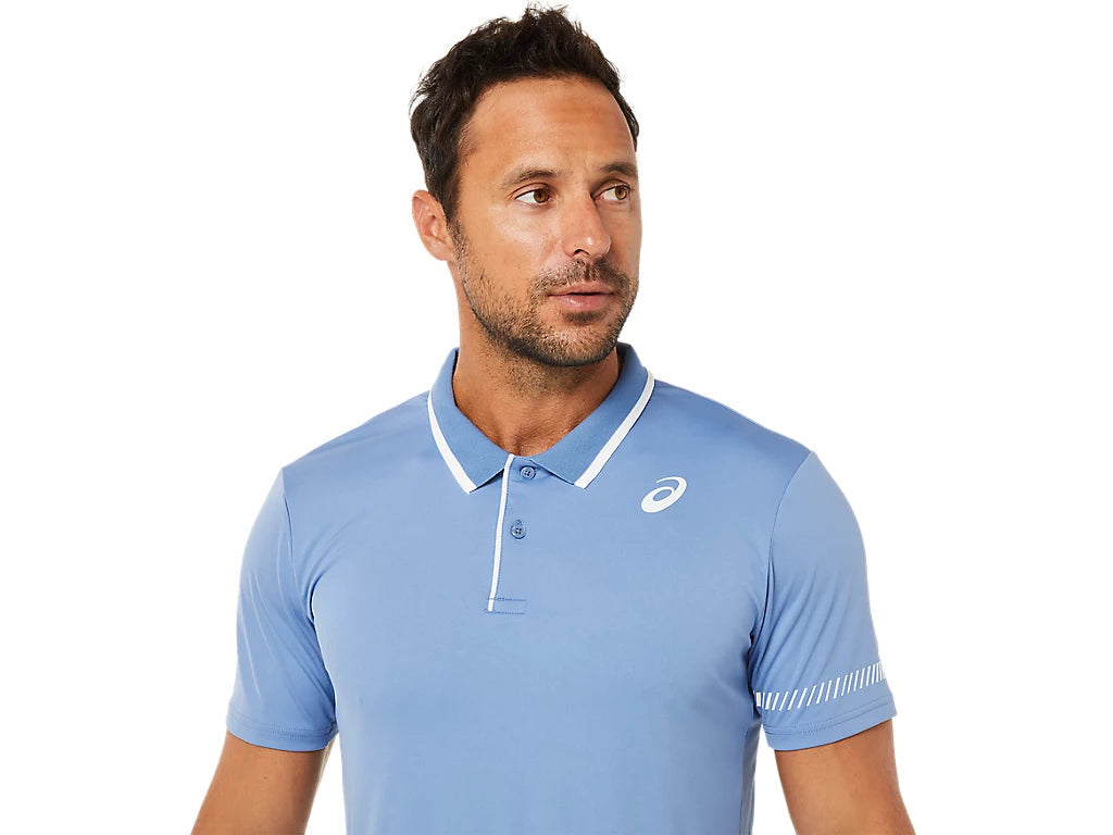 Asics Poloshirt Court M Heren Blauw