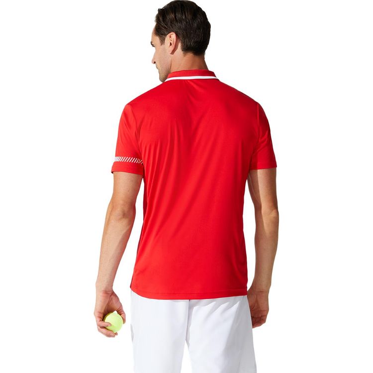 Asics Poloshirt Court M Heren Rood