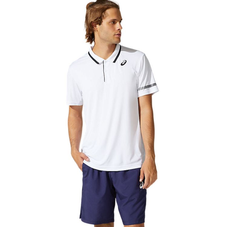 Asics Poloshirt Court M Heren Wit