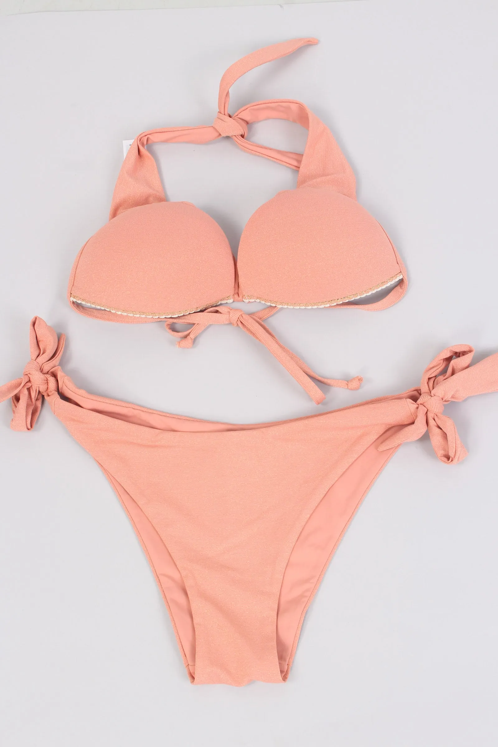 Bikini Push Up Inserto Lurex S Canyon Rose