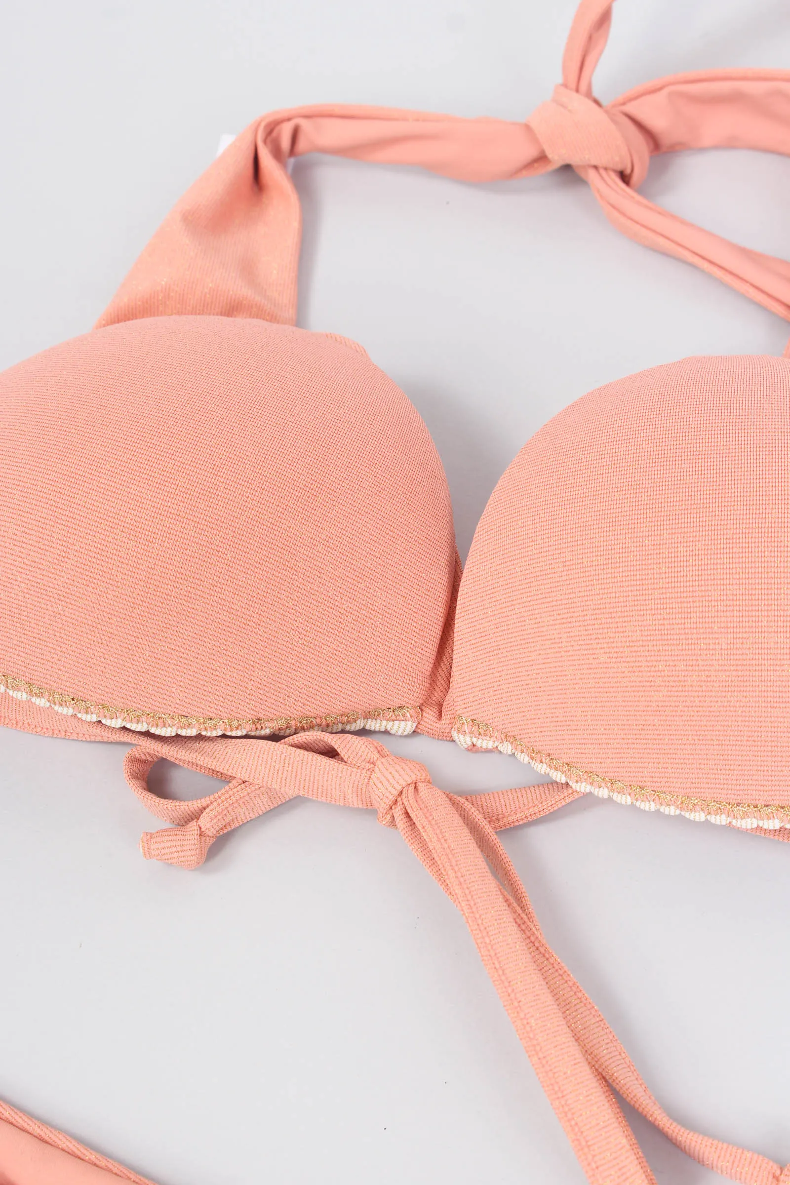 Bikini Push Up Inserto Lurex S Canyon Rose