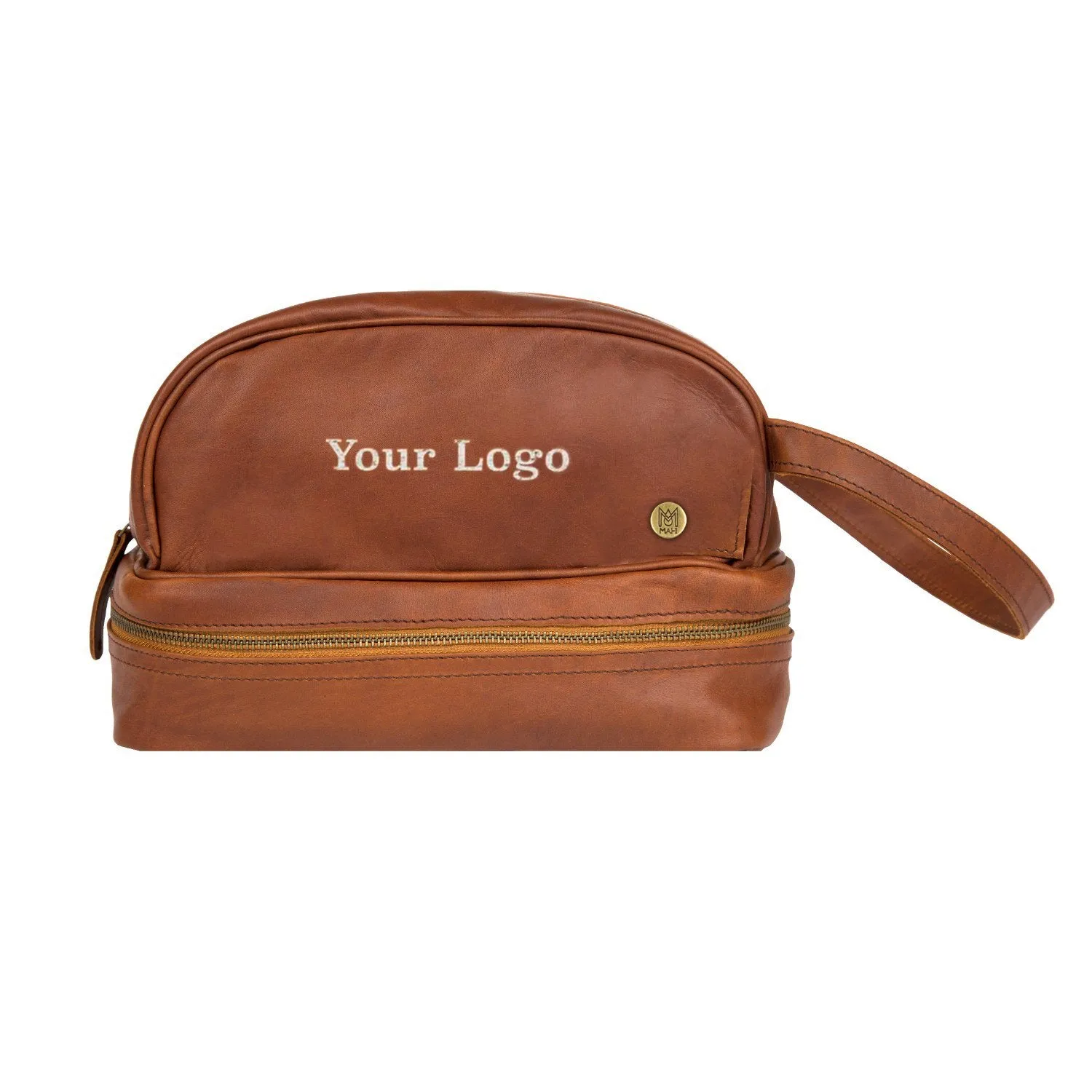 Branded Leather Wash & Cosmetics Bags