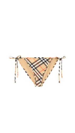 Check Bikini Briefs - Beige