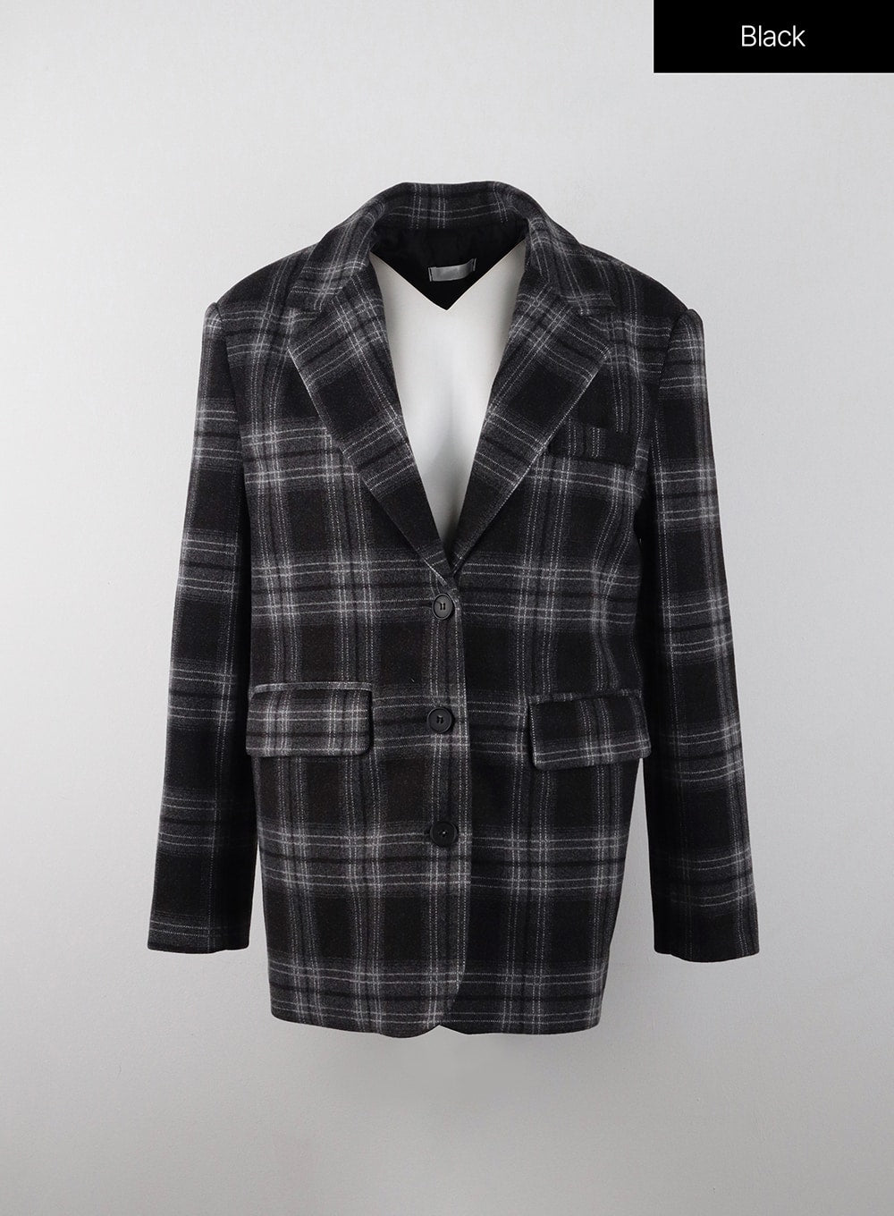 Checkered Casual Blazer IJ402