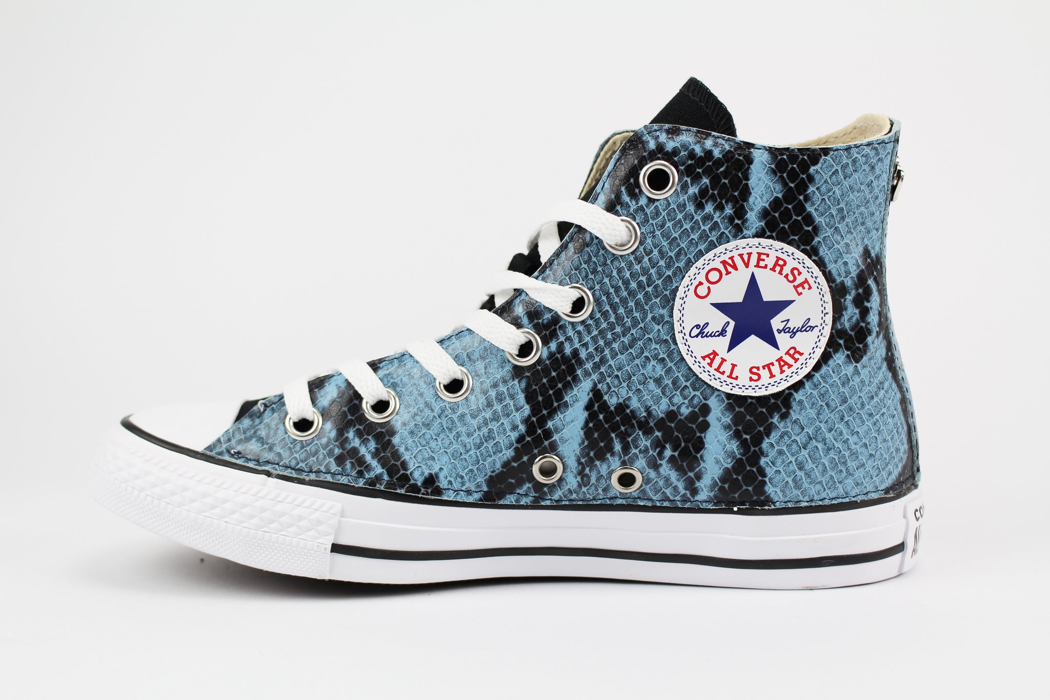 Converse All Star Black Pitone Azzurro