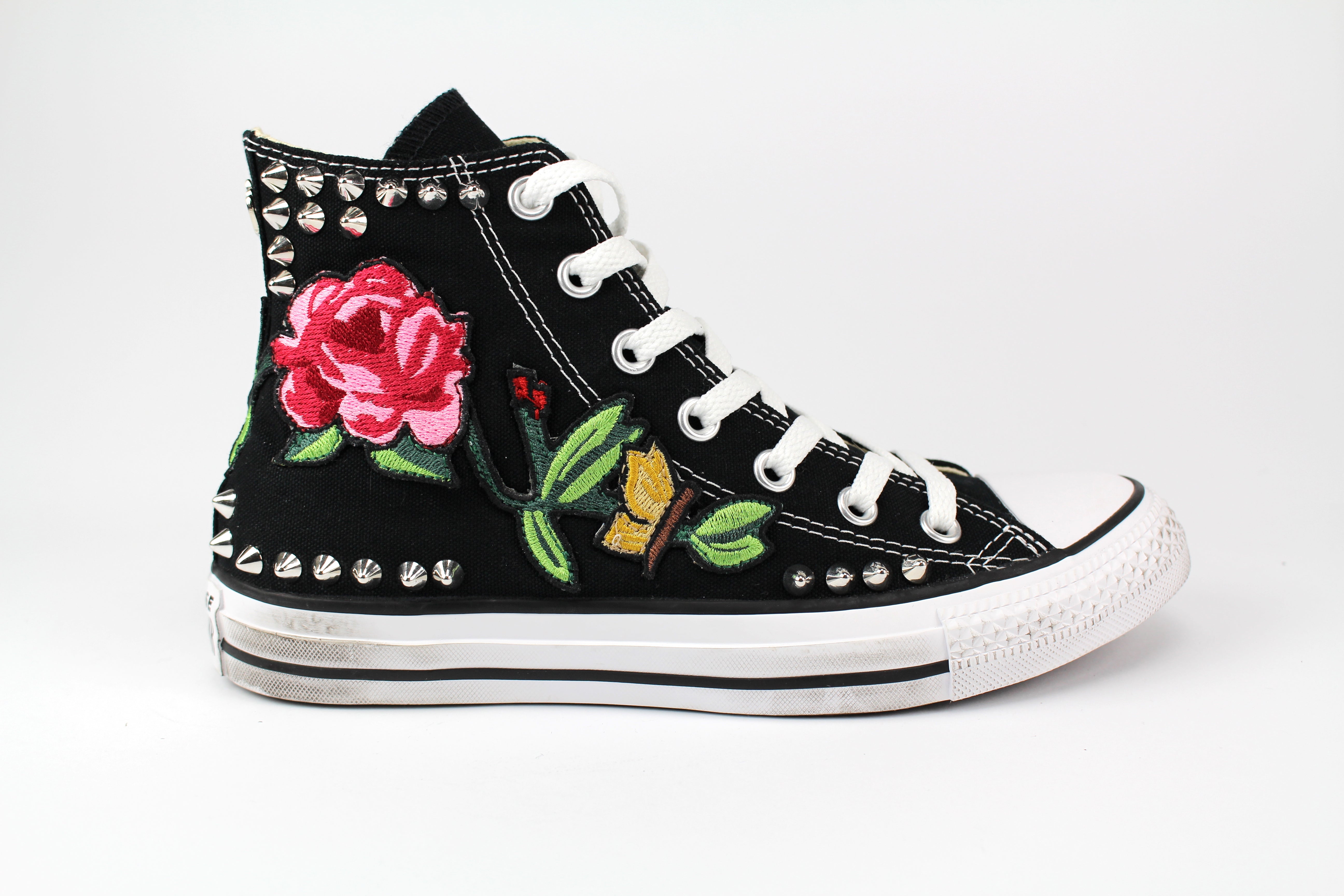 Converse All Star Black Ricami & Borchie