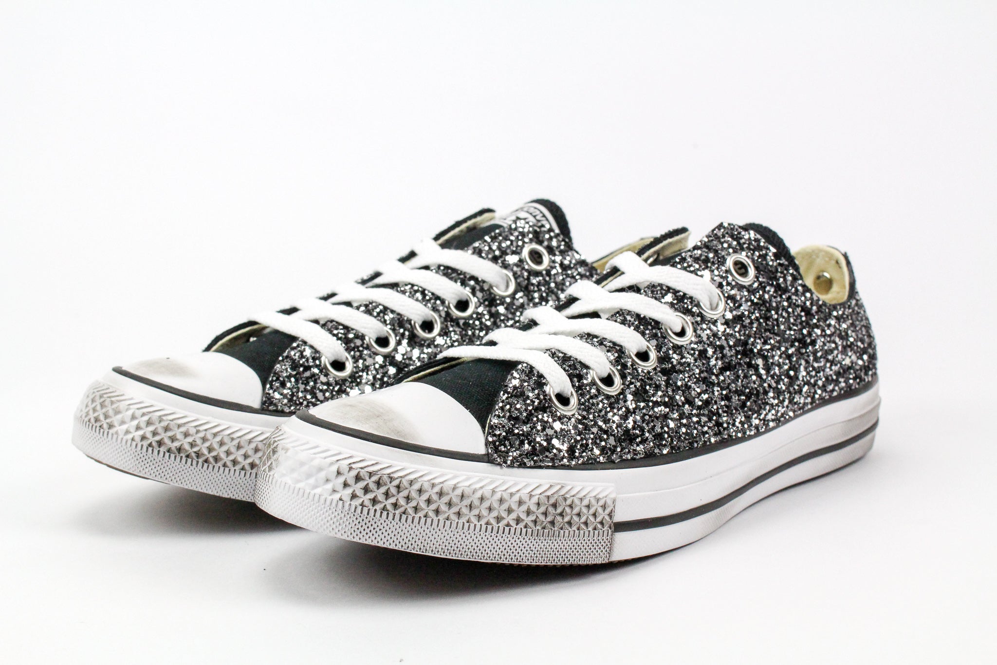 Converse All Star Black Silver Glitter