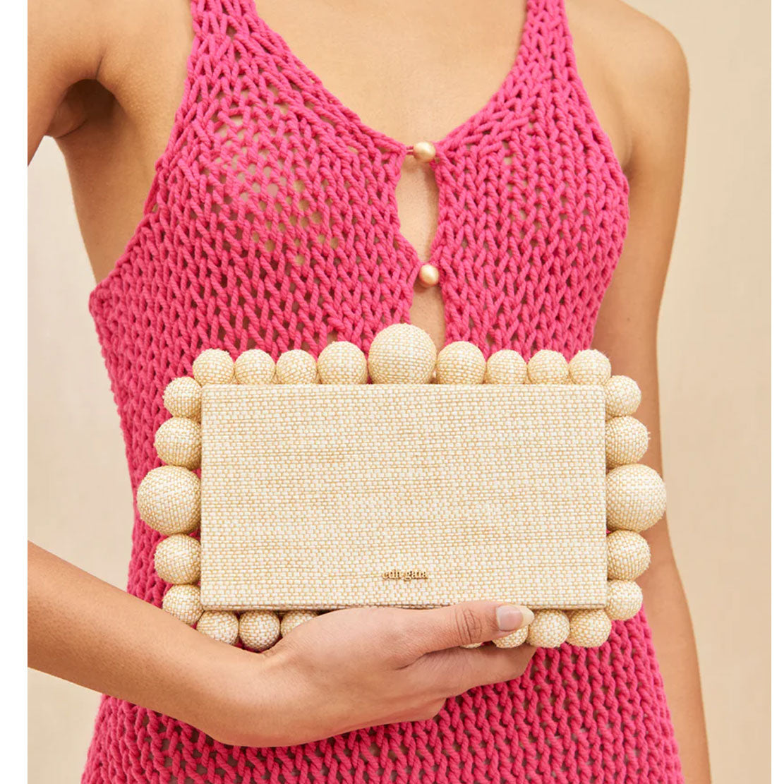 Eros Clutch Sand Linen