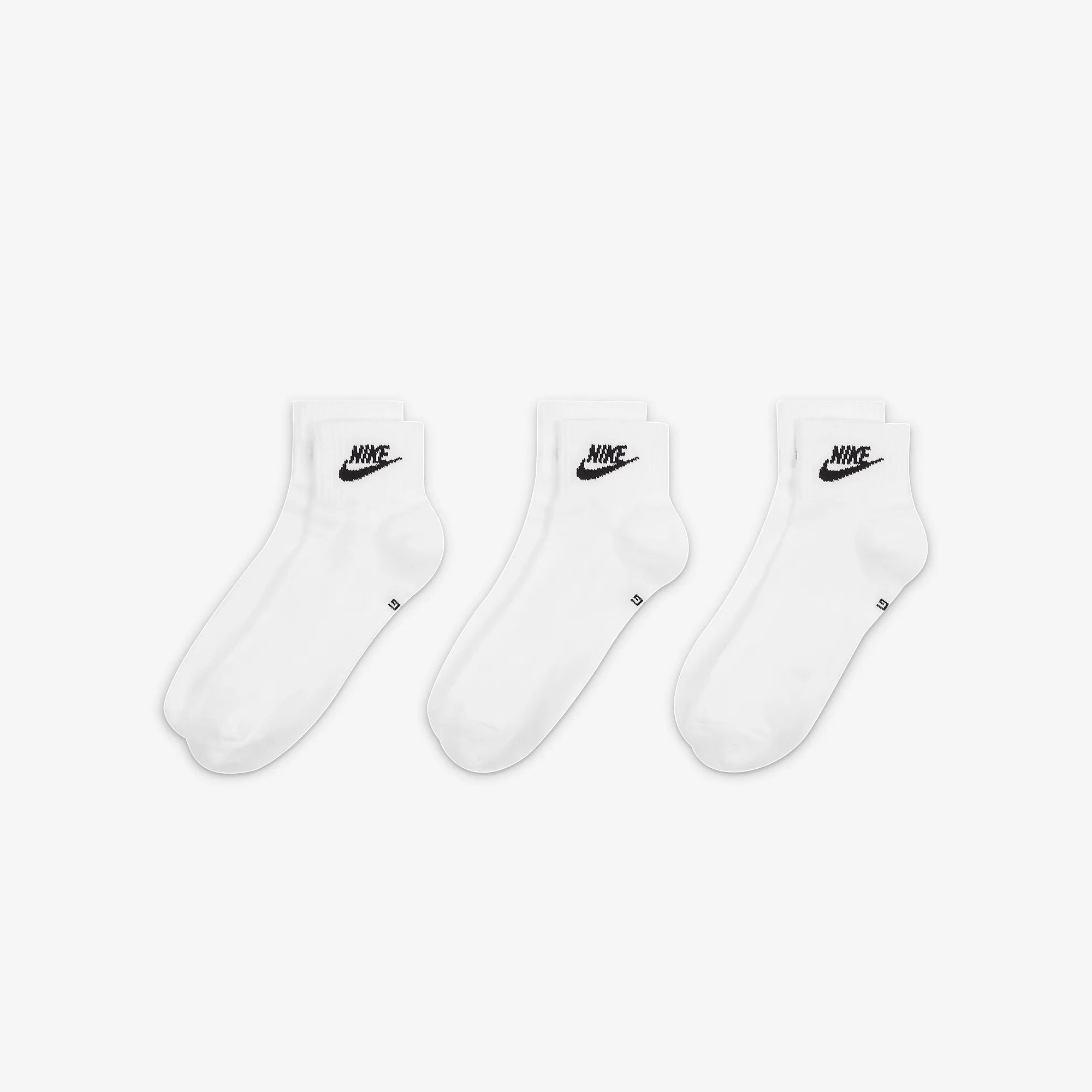 EVERYDAY ESSENTIAL ANKLE SOCKS (3 PAIRS) 'WHITE/BLACK'