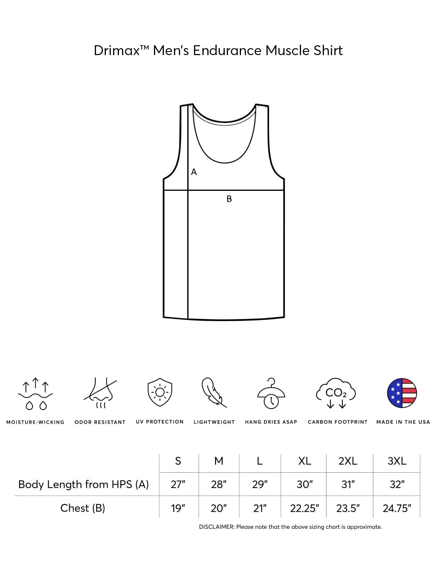 Expert Brand DriMax Men's Activewear Endurance Tank - Extended Sizes