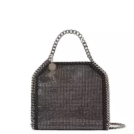 Falabella Tiny Tote, Crystal Hotfix, Black/Hematite