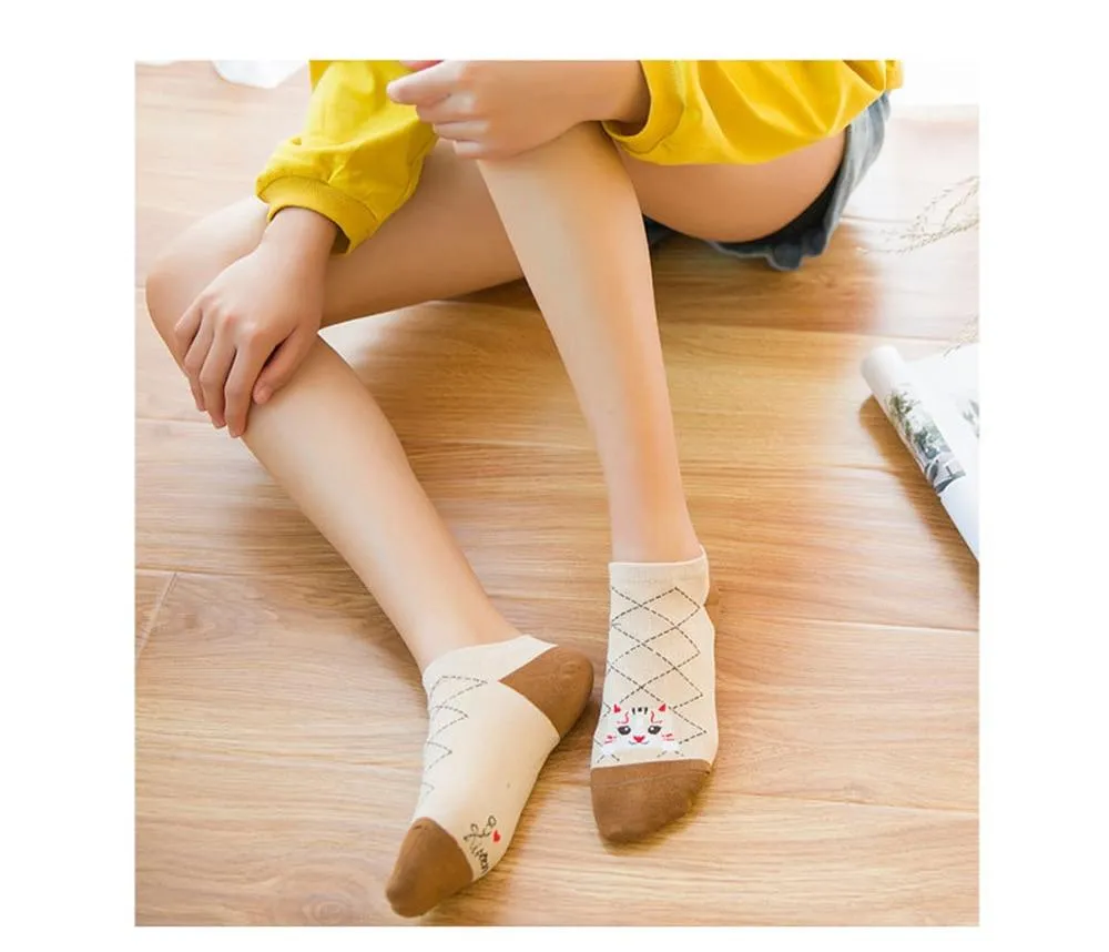 Girl's Summer Comfortable Soft Bamboo Fiber Cotton Ankle Socks