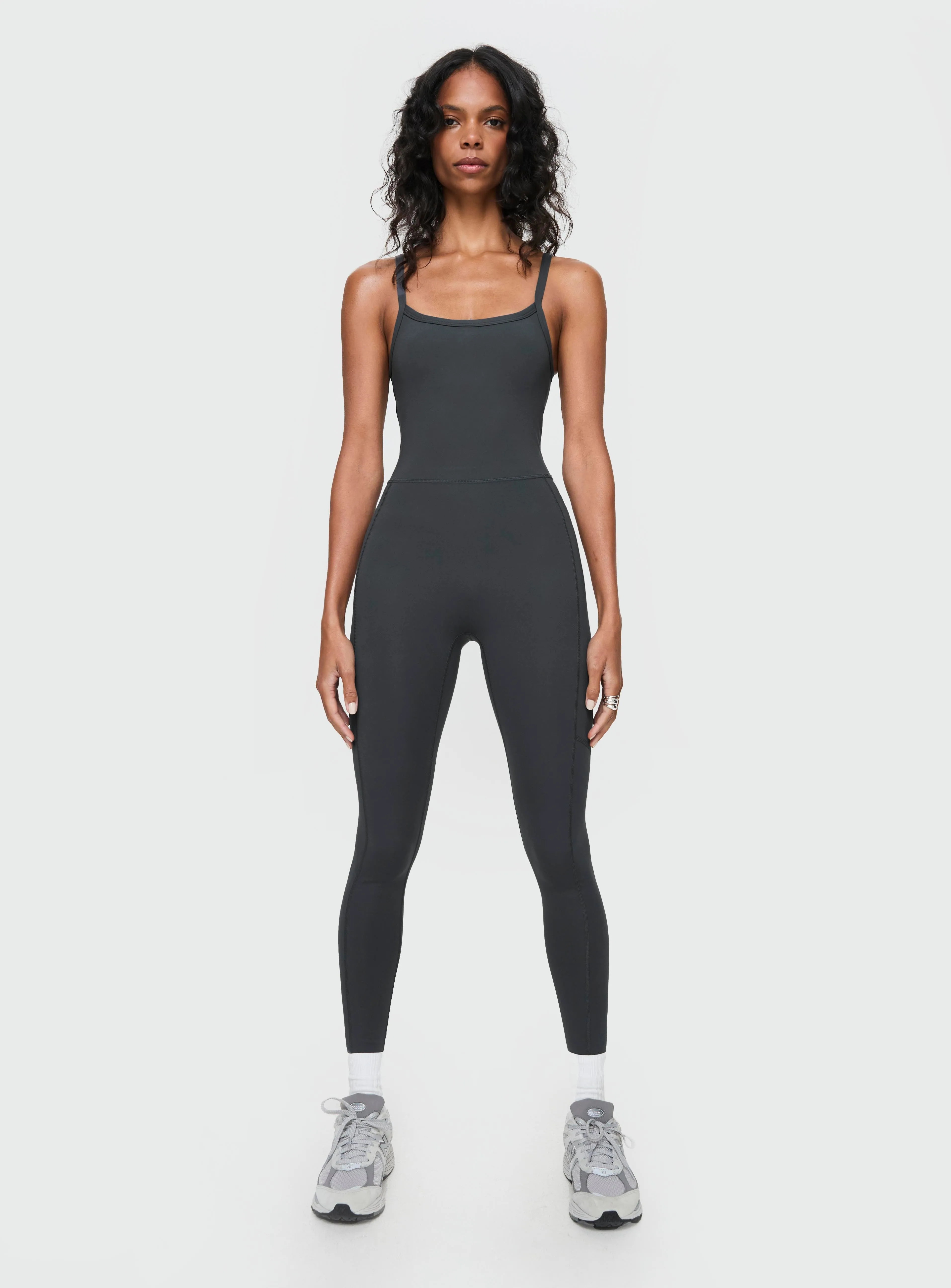 Go Getter Activewear Jumpsuit Grey