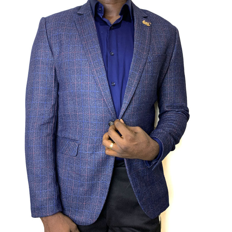 Grain formal blazer for men | Navy blue