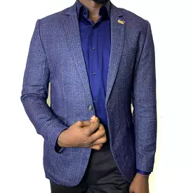 Grain formal blazer for men | Navy blue