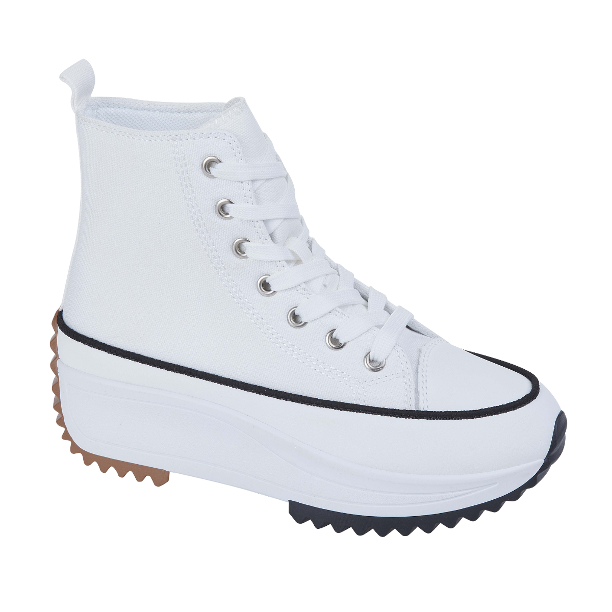 Ladies Classic  White Hi Tops Platform Urban Jacks Sienna