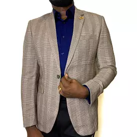 Light Brown check blazer for men