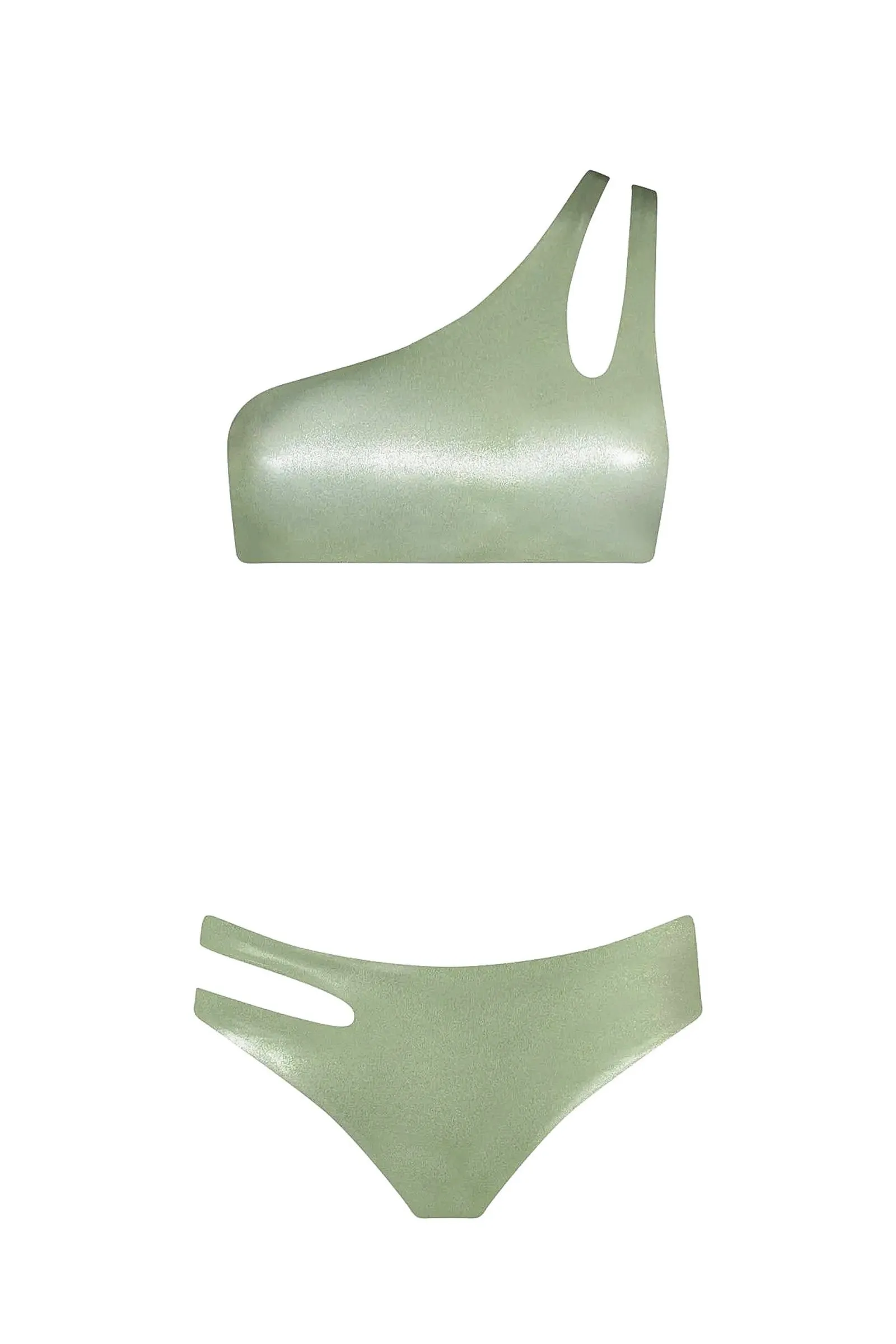 Nadia Bikini Monospalla Lami Verde