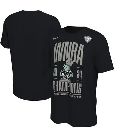 Nike Men's and Women's Black New York Liberty 2024 Wnba Finals Champions Locker Room T-Shirt