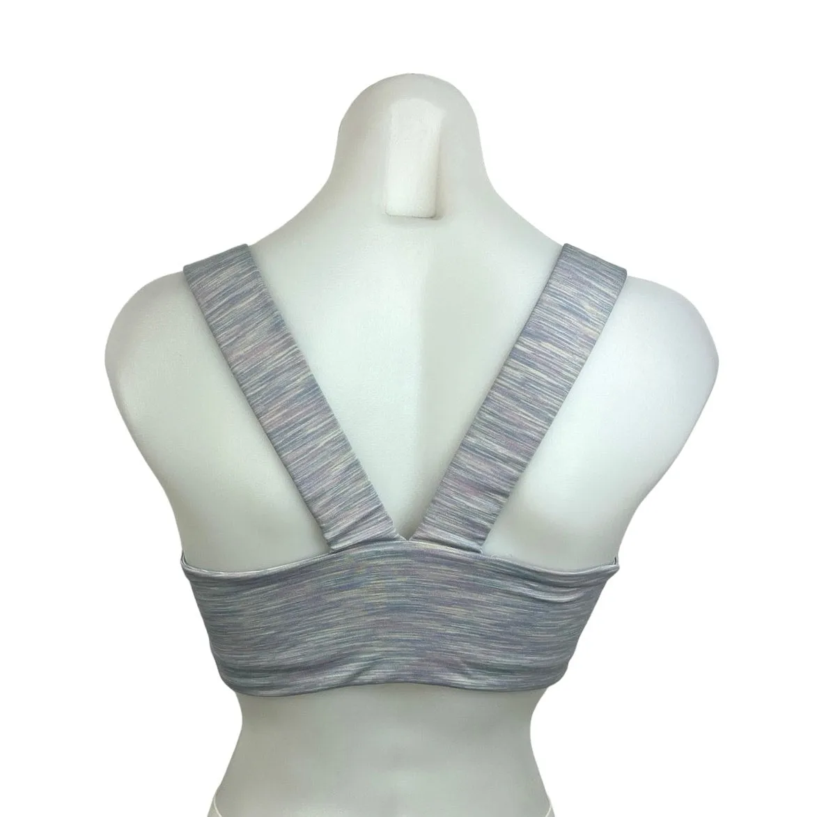 Outdoor Voices Purple Pastel Square Neck Space Dye Workout Sports Bra Size S