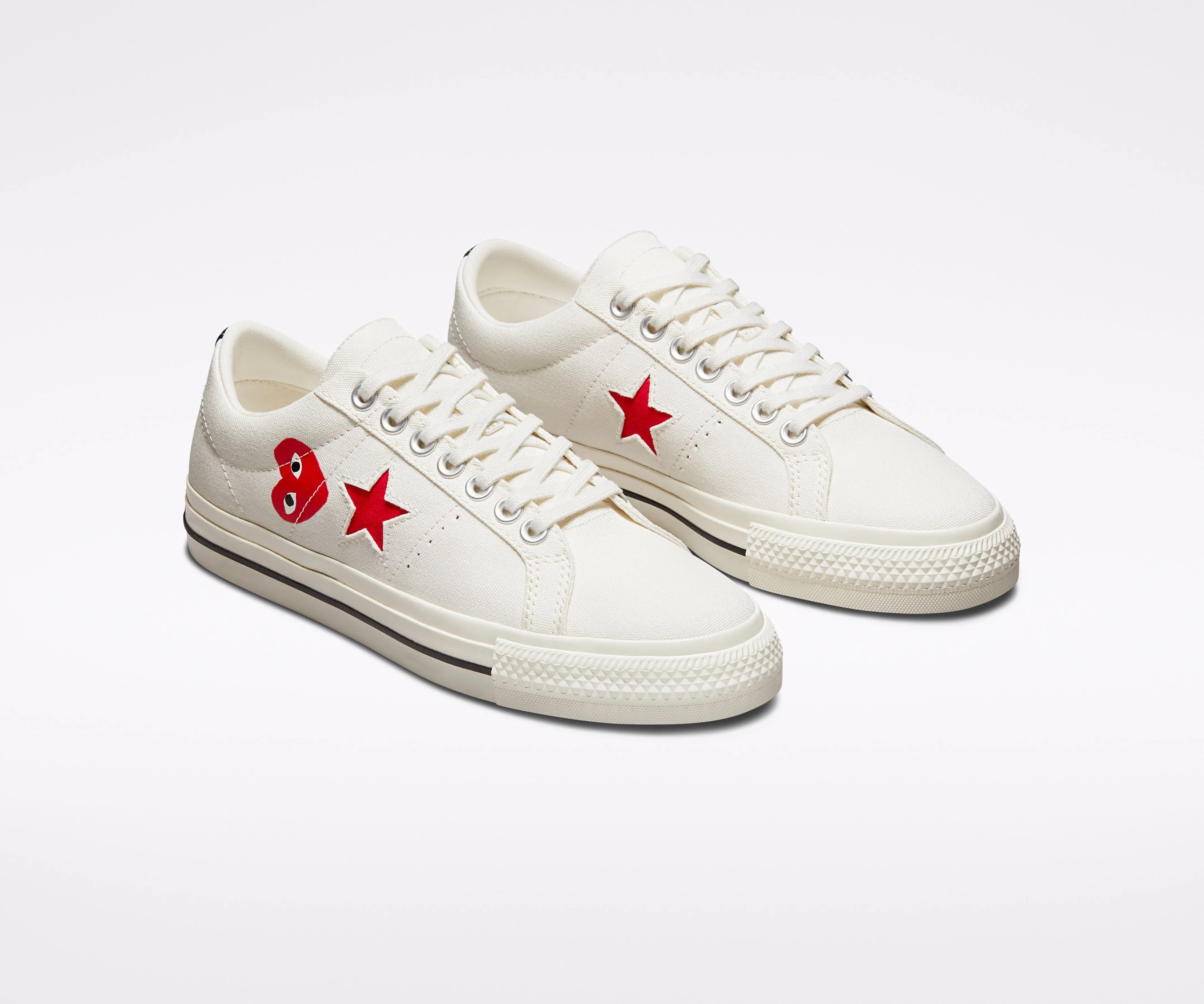 Play Comme des Garons x Converse Red Heart One Star (White)