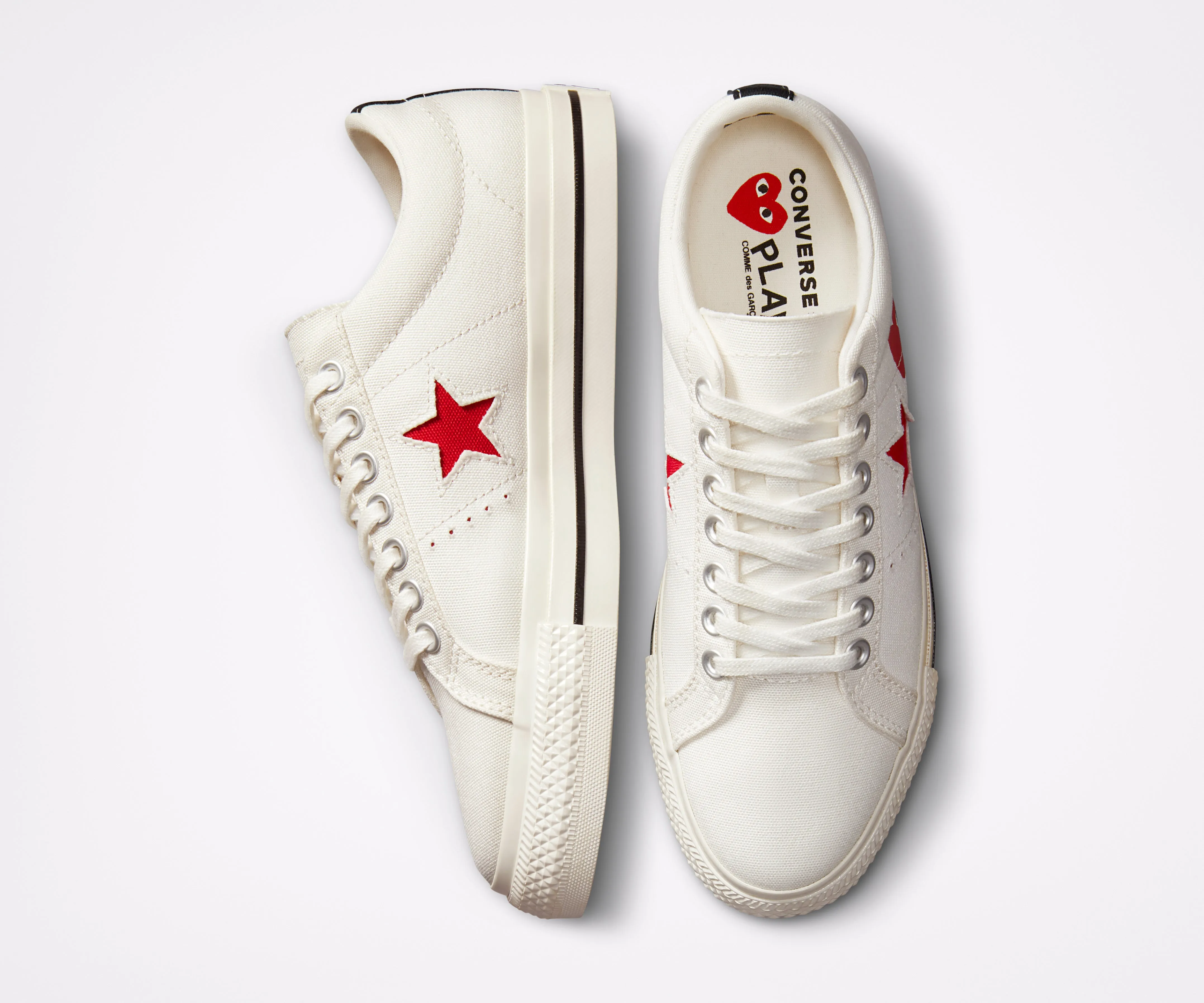 Play Comme des Garons x Converse Red Heart One Star (White)