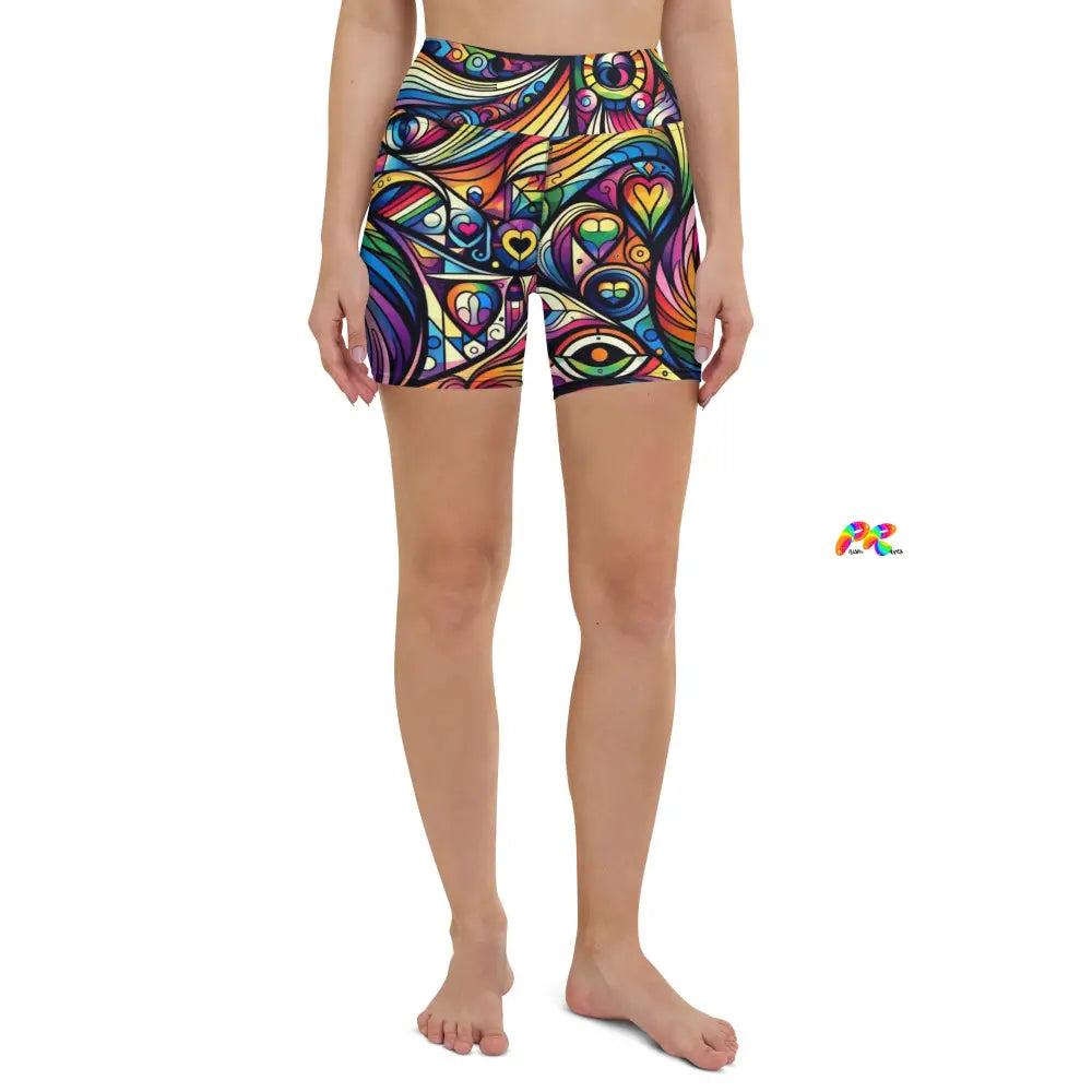 Pride Swirl Yoga Shorts