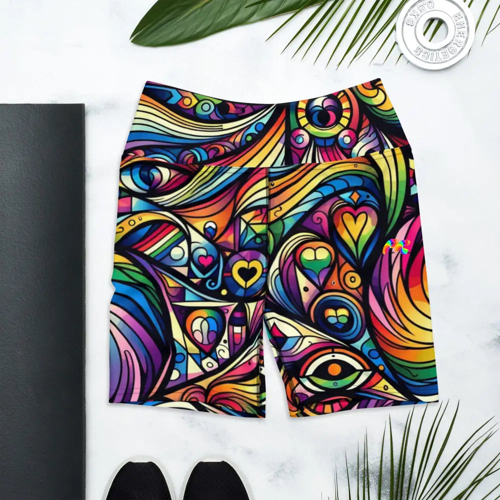 Pride Swirl Yoga Shorts