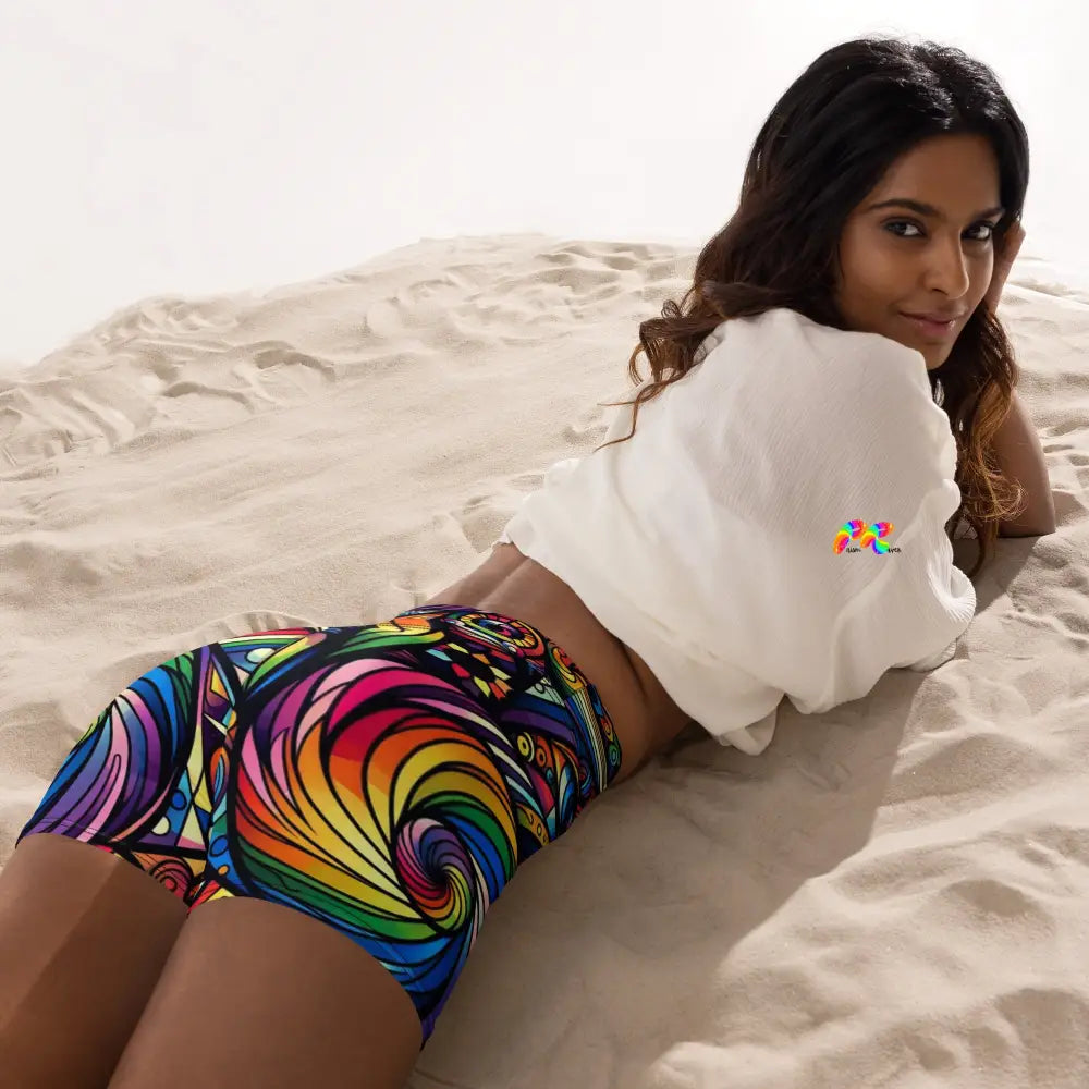 Pride Swirl Yoga Shorts