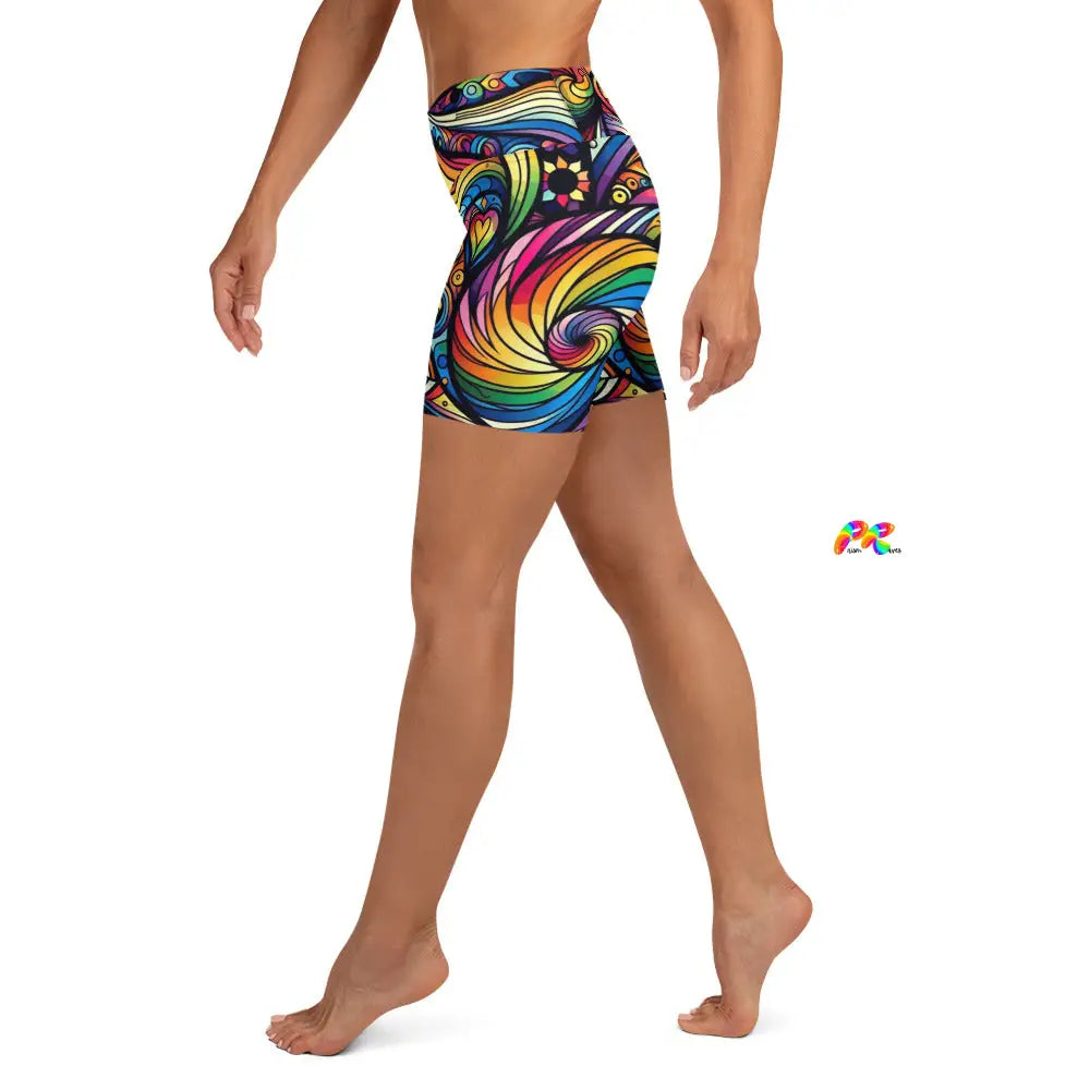 Pride Swirl Yoga Shorts