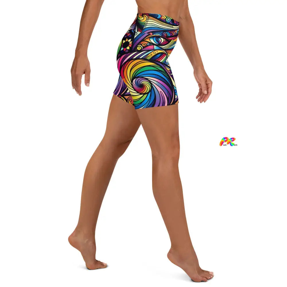 Pride Swirl Yoga Shorts