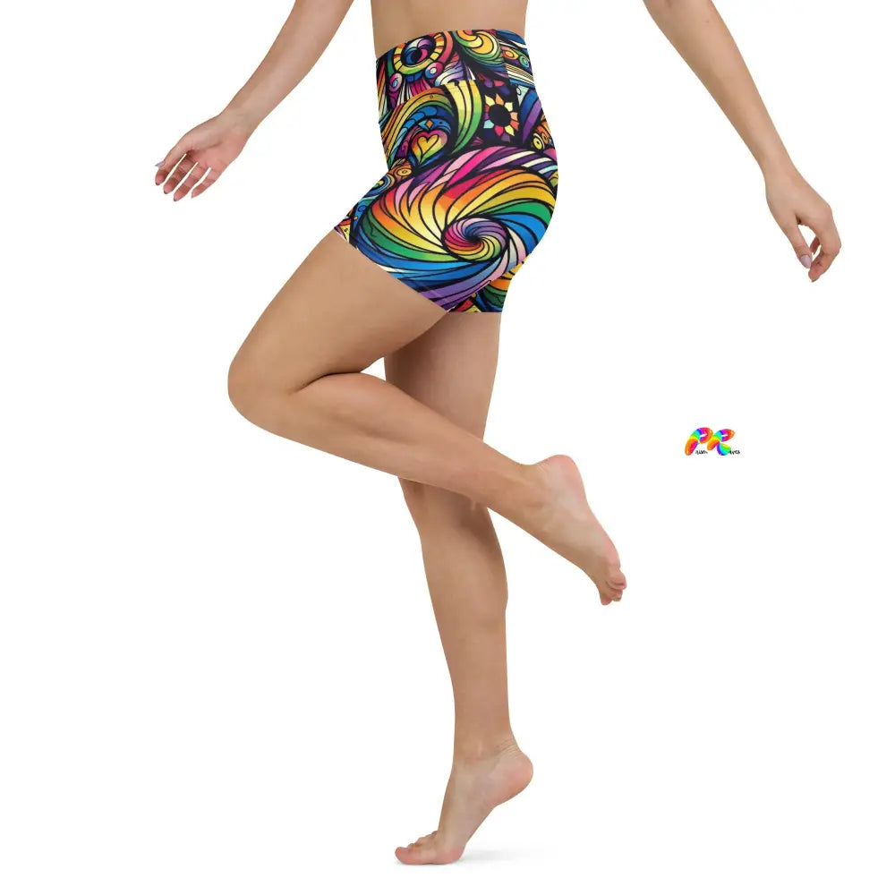 Pride Swirl Yoga Shorts