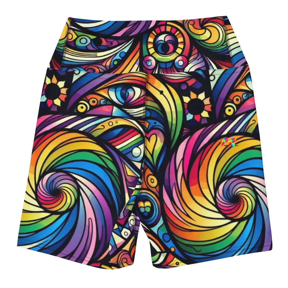 Pride Swirl Yoga Shorts