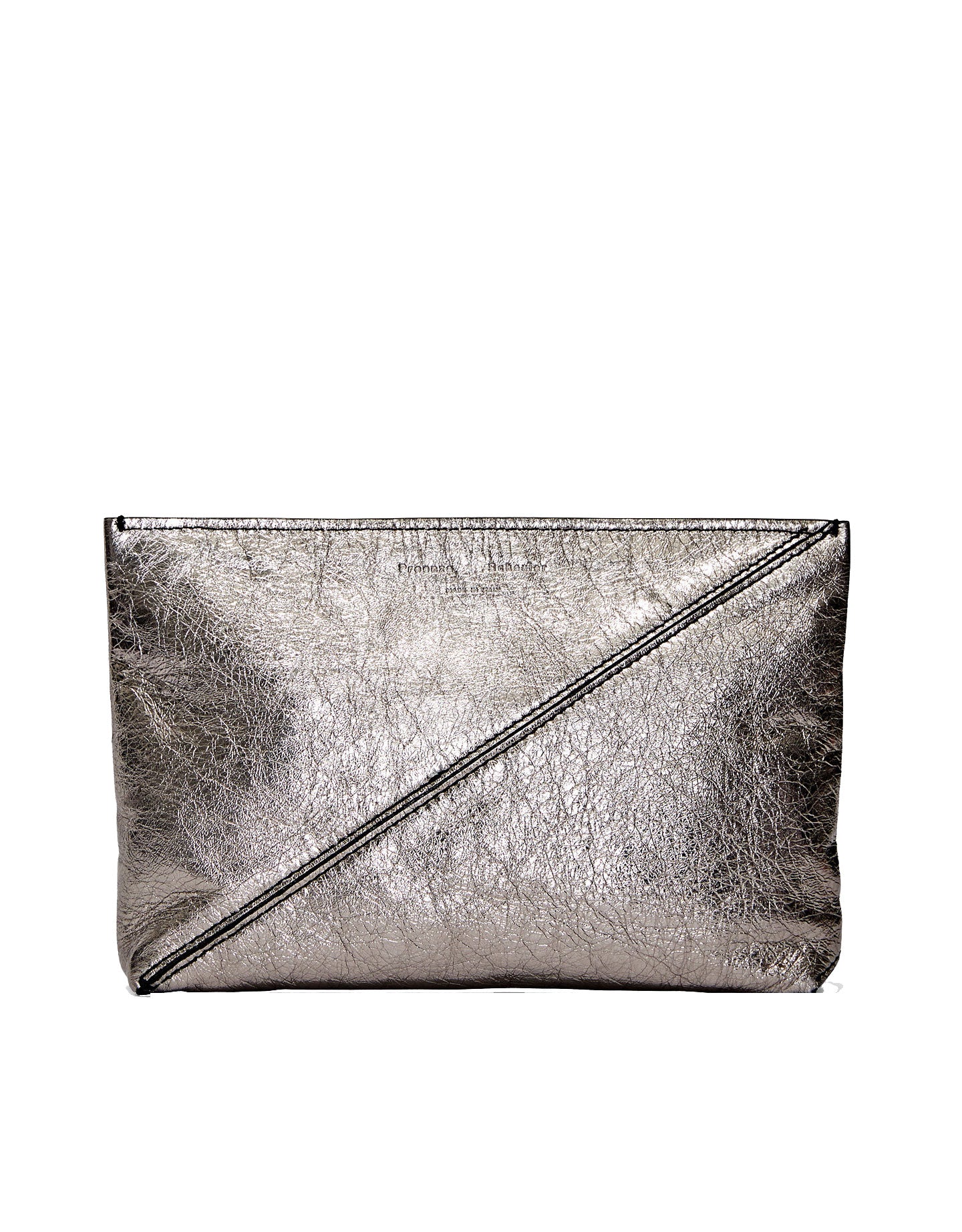 PS Logo Zip Pouch, Dark Silver