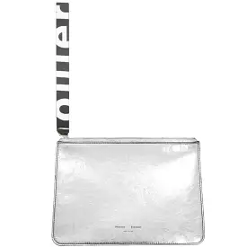 PS Medium Pouch, Metallic Paper, Silver