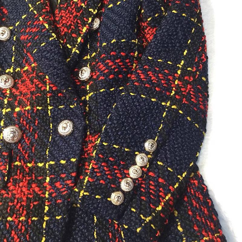 Red And Navy Tweed Blazer