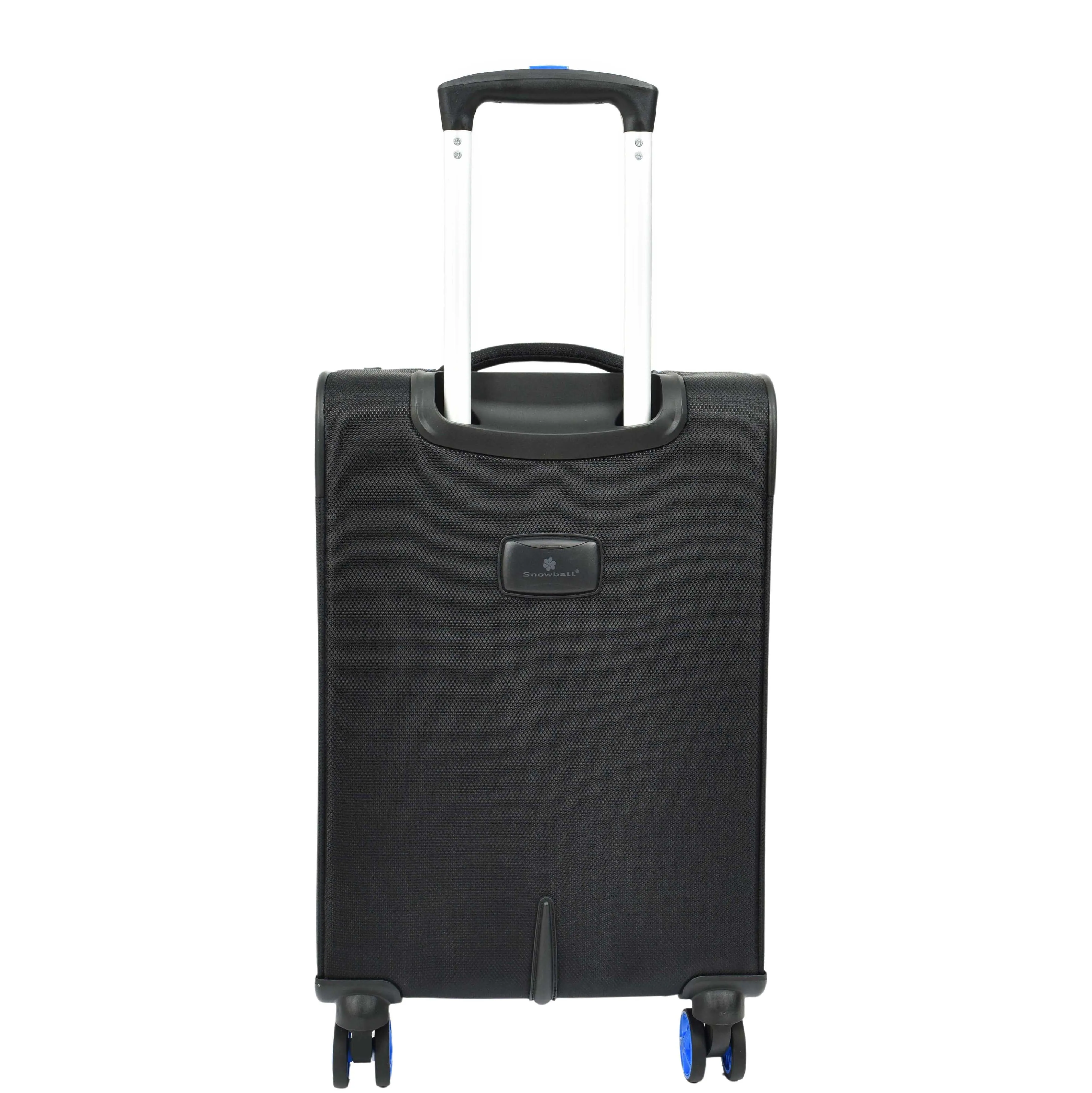 Soft Suitcase 8 Wheel Expandable Lightweight Orion Cabin Size Bags Black