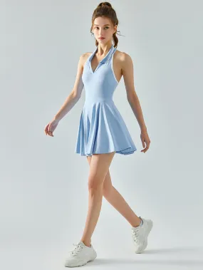 Tennis Dress Sleeveless Color Block Activewear For Women