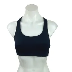 Tory Burch Tory Sport Black Scoop Neck Racerback Workout Sports Bra Size S