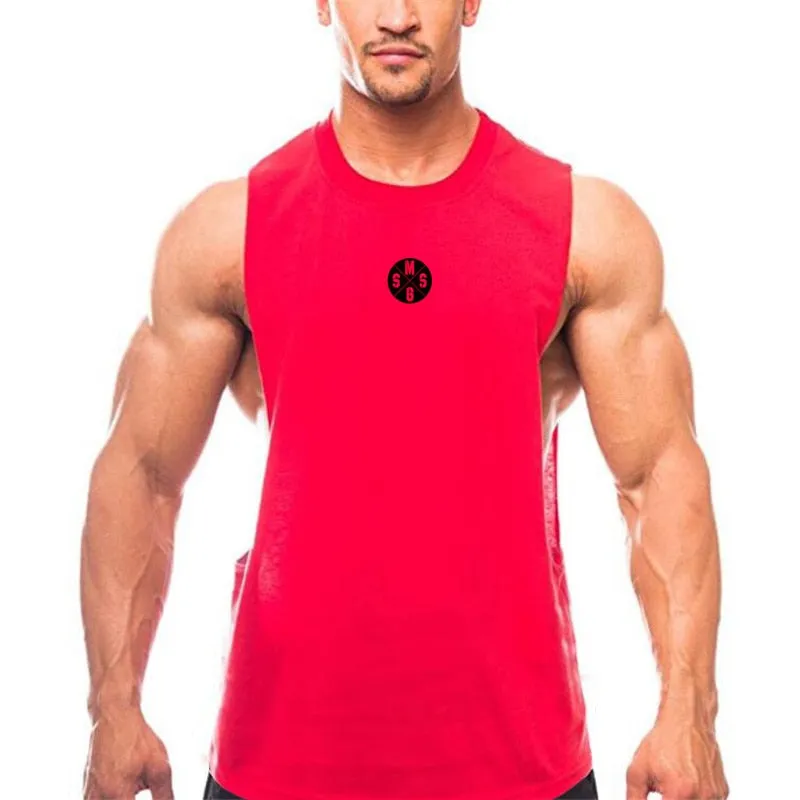 Xituodai Mens Workout Tank Tops Fitness Bodybuilding Clothing Low Cut Armholes Vivid Vest Muscle Singlets Men Activewear Tank