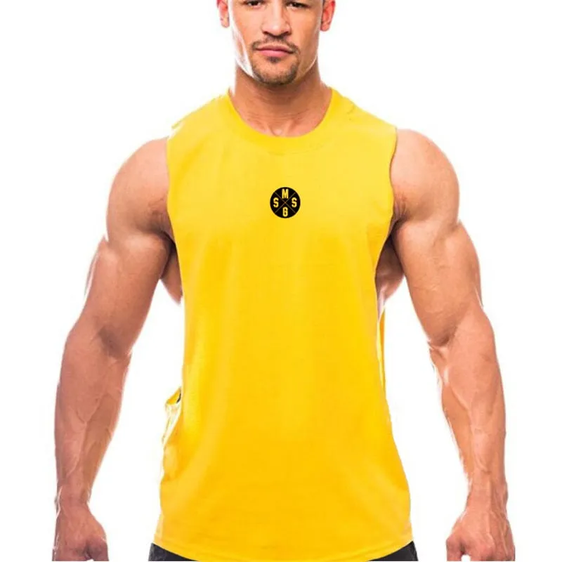 Xituodai Mens Workout Tank Tops Fitness Bodybuilding Clothing Low Cut Armholes Vivid Vest Muscle Singlets Men Activewear Tank