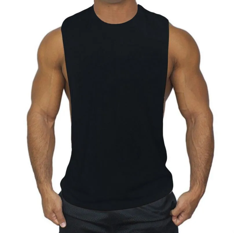 Xituodai Mens Workout Tank Tops Fitness Bodybuilding Clothing Low Cut Armholes Vivid Vest Muscle Singlets Men Activewear Tank